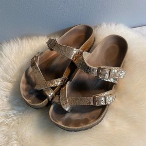 Birkenstock Women's Mayari Sandal EU 35, Metallic Stones Copper Birco-Flor